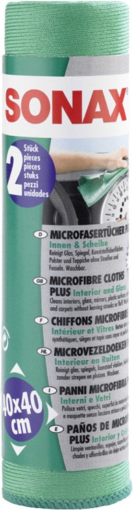 Sonax Microfiberduk Plus 2-pack 40x40 cm