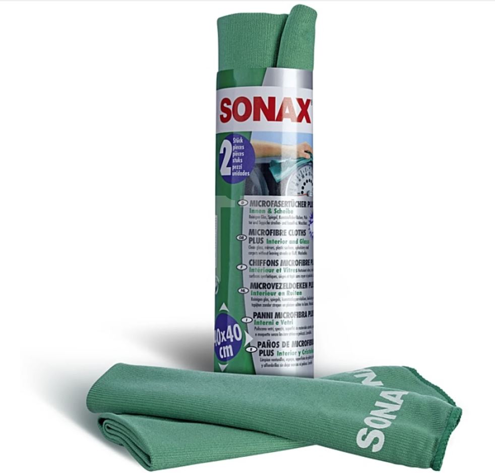 Sonax Microfiberduk Plus 2-pack 40x40 cm