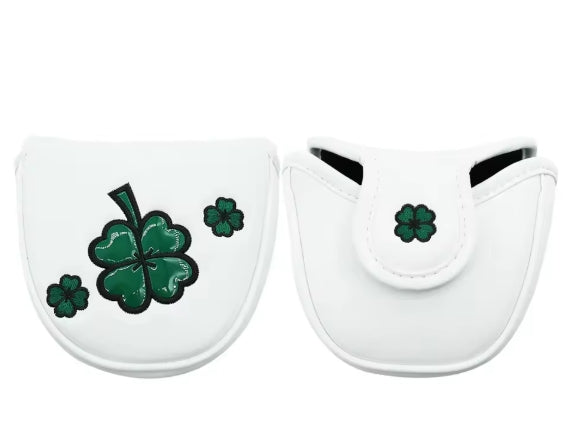 Golf Mallet Putter Headcover – Fyrklöver Broderad Design