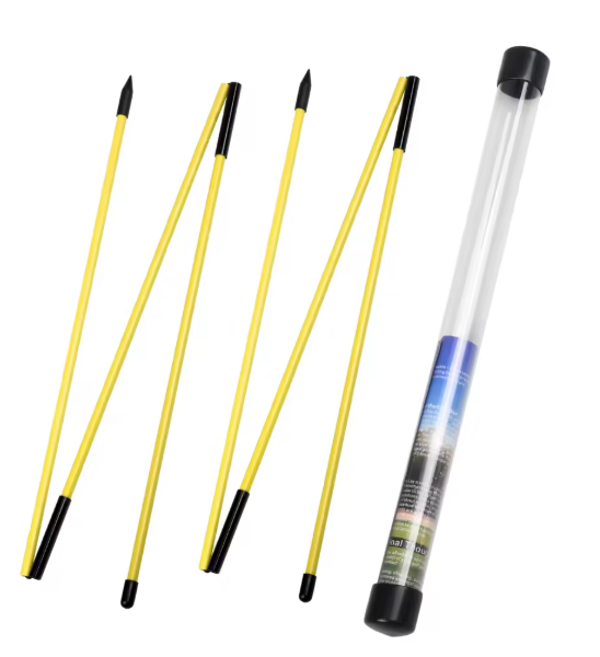 Golf Alignment Sticks – 2-pack, 48 tum, Ihopfällbara Träningsstavar i Glasfiber