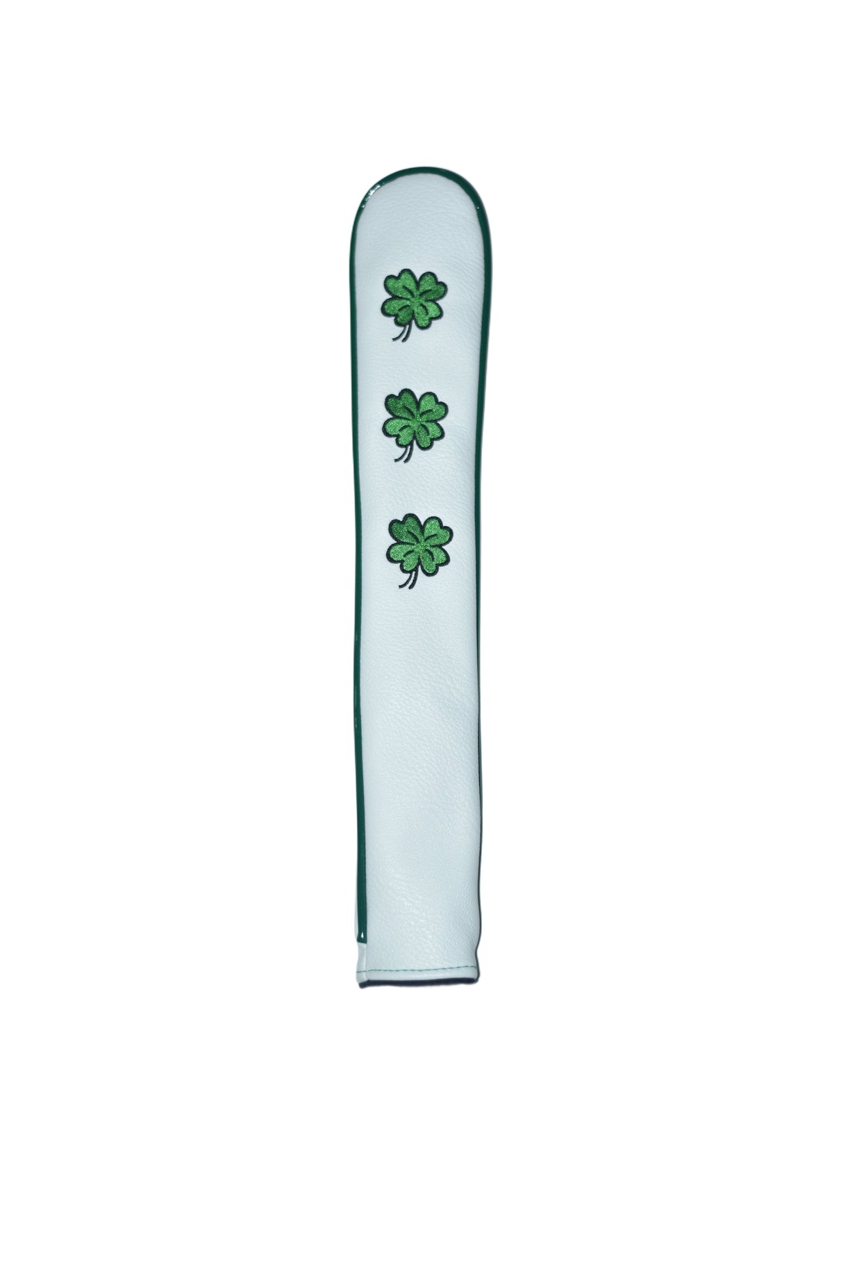 Golf Alignment Stick Cover – Broderad Klöver, Vattentätt PU-läder med Plyschfoder