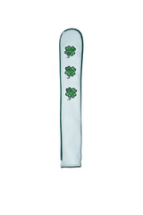 Golf Alignment Stick Cover – Broderad Klöver, Vattentätt PU-läder med Plyschfoder